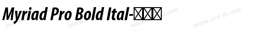 Myriad Pro Bold Ital字体转换